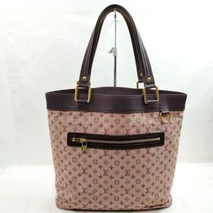 Louis Vuitton LV Tote Bag Lucille GM Red Monogram Mini lin